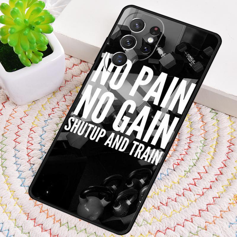 Gym Fitness Bodybuilding Silicone Phone Case For Samsung Galaxy note 10 pro S26 S25 S24 S23 S22 S21 Plus S25Ultra Capa Cover