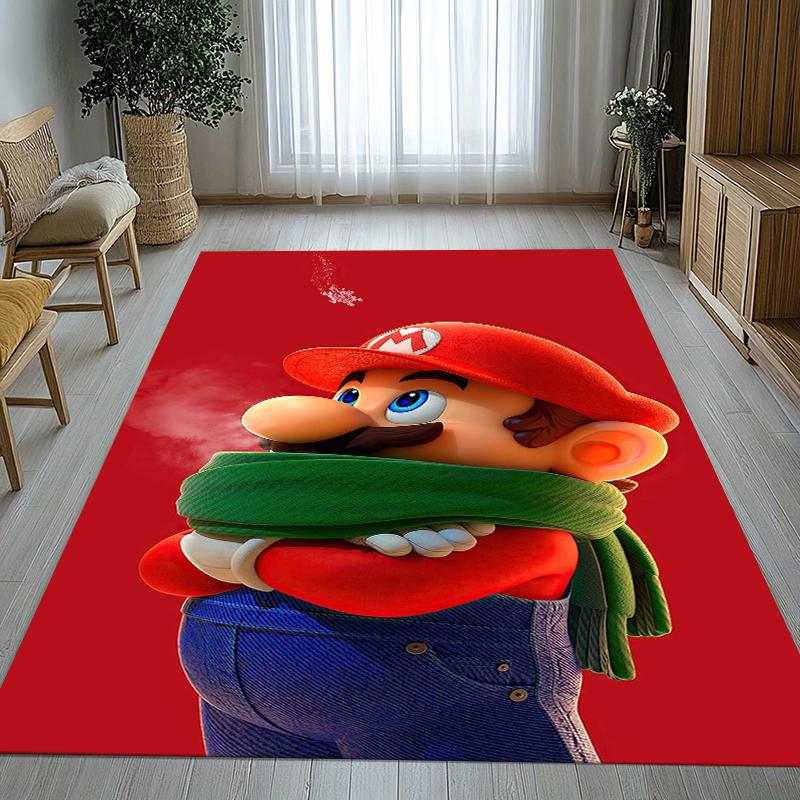 

Retro M-Mario Bros Game Cartoon Living Room Non-Slip Area Rug Soft Carpet for Bedroom Kids Playroom Sofa,Home Decor Doormat Gift 40x60cm