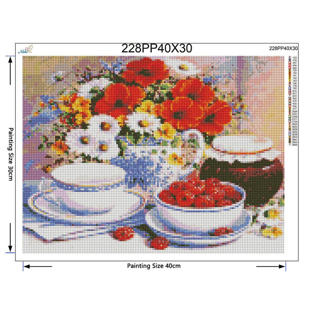 5D DIY Diamond Embroidery Still Life of Daisy Diamond Painting Cross Stitch Full Round Rhinestone