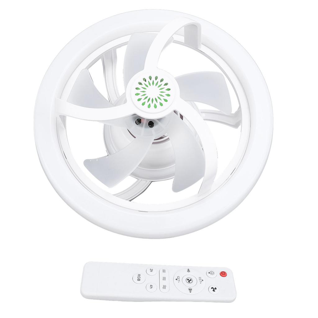 Ventilatorleuchte LED 360 Grad Oszillierend Leise E27 Runde Ventilatorleuchte mit Fernbedienung für Heimgebrauch 100?245V