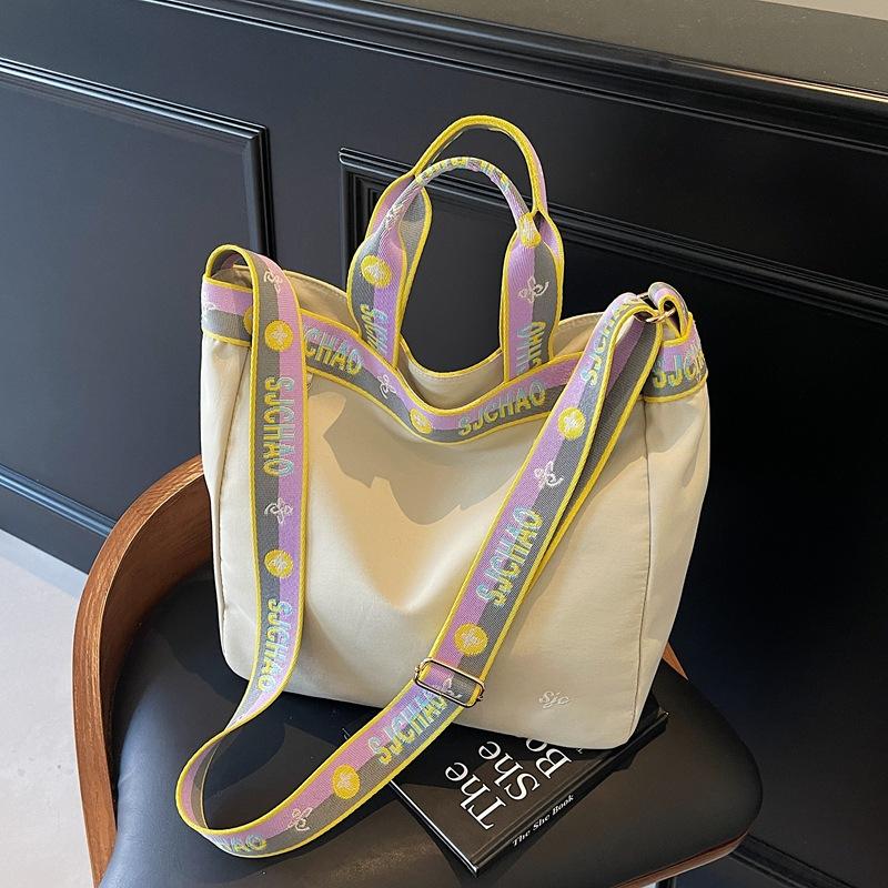 

Женская парусиновая сумка большой вместимости, универсальная новая повседневная сумка-мессенджер на осень и зиму, классная сумка-тоут для поездок на работу