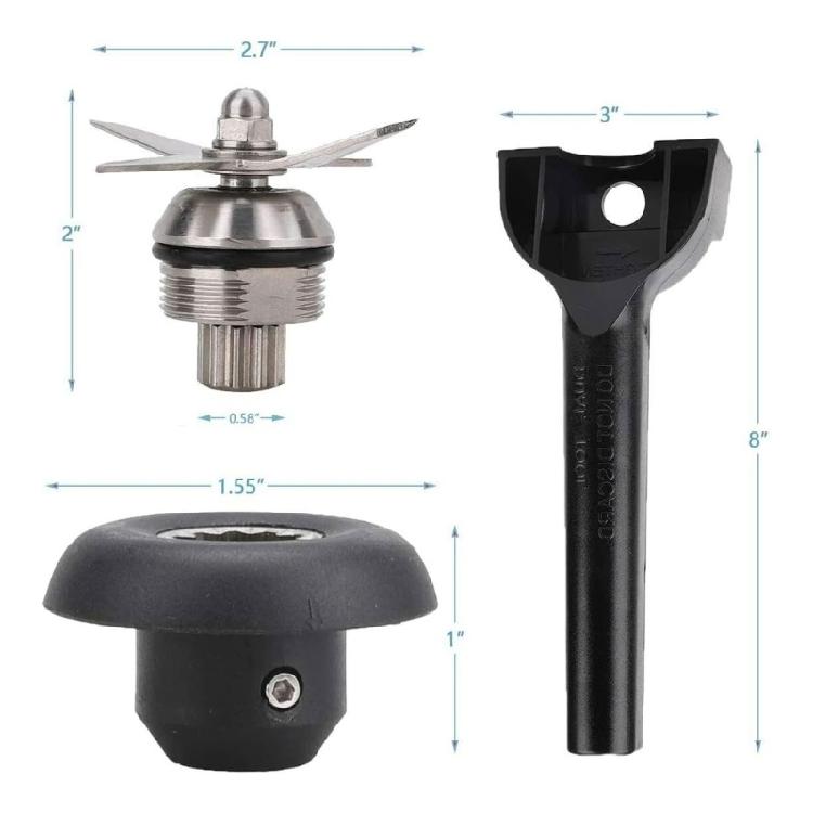 Blenders Blade Assembly Retainer Nut Drive Socket Allen Wrench Removal Tool