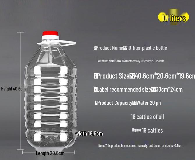 Jin Jin Edible Oil Bottle: Thickened Plastic Wine Pot with Lid