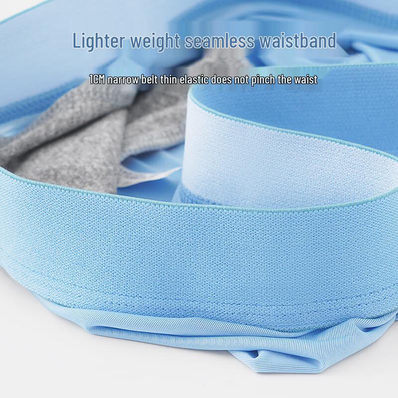 Neixiaoban Men's 7A Antibacterial Ice Silk Boxer Briefs 4-Pack