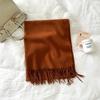 Solid color scarf women's winter new imitation cashmere scarf multi-color warm scarf long shawl