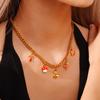 Adorable Multi-Shape Mushroom Pendant with Colorful Drip Oil Design