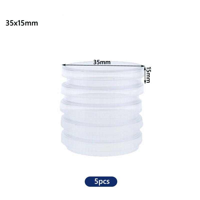 5-10pcs Plastic Petri Dishes 35-90mm Cell Culture Dish High Temp Resistant with 10 Plastic Transfer Pipettes 3ml