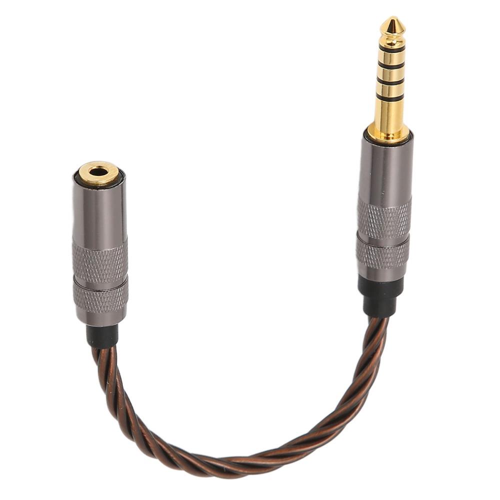 Gold Plated Plug 4.4mm To 2.5mm Balanced Cable for Phones Headphones Speakers Sound Enhancement