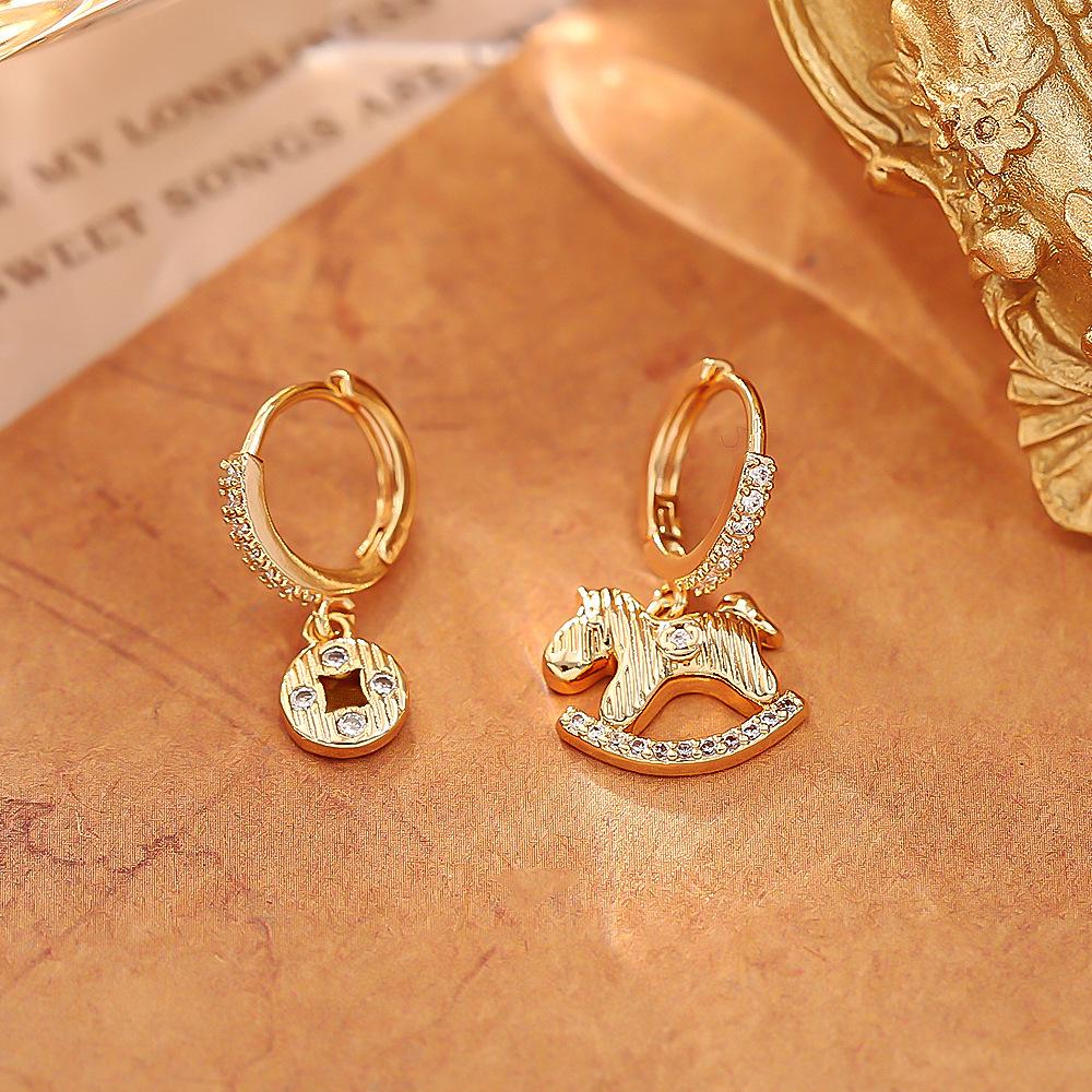 Year of the Rat Little Pony Ice-Crushed Earrings - Unique, Versatile, & Fashionable
