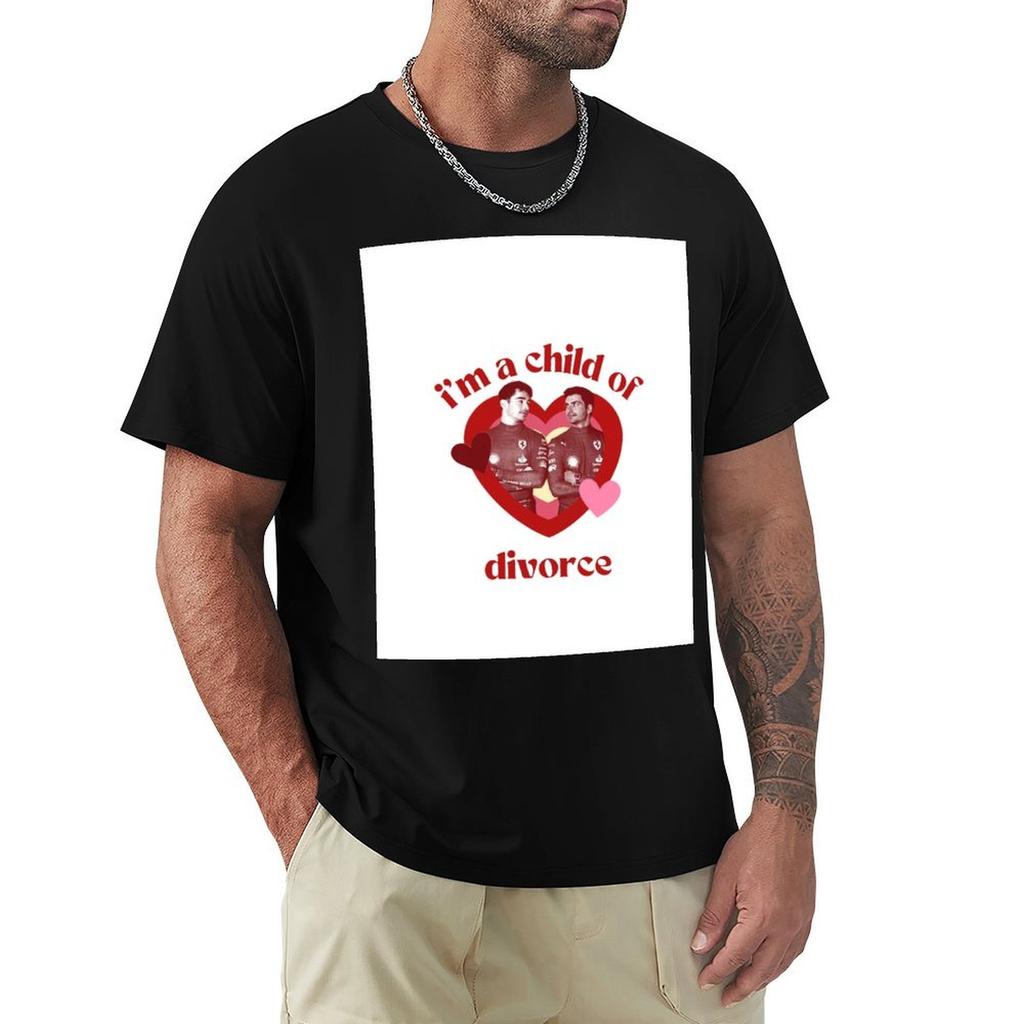 I'm a Child of Divorce Leclerc and Sainz T-Shirt Casual Short Sleeve Top