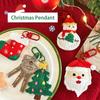 Weave Cartoon Santa Claus Keychain Christmas Tree Christmas Plush Toy  Backpack Decor