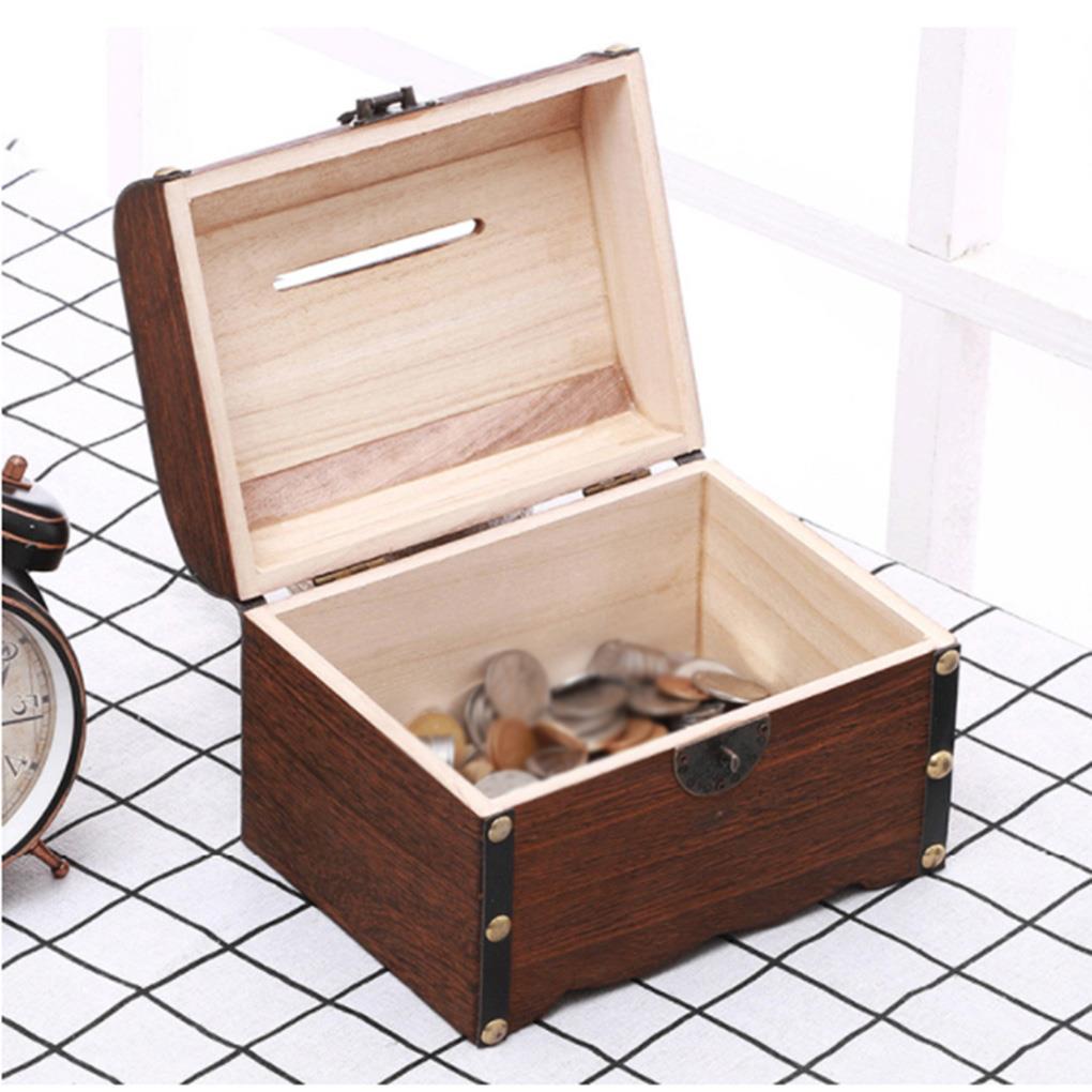 Saving Pot Piggy Bank Retro Vintage Wear-resistant Money Box with Lock