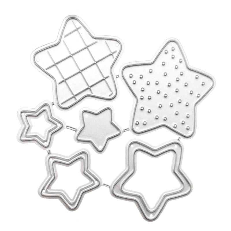 

Creative-Flower Border Metal Die Cuts Stars Frame Cutting Dies Stencils for DIY Scrapbooking Card Photo Embossing-Decor