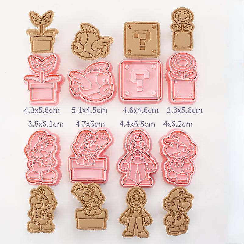 8pcs/set Cookie Cutters Animal Dog Type Stamp Embosser for Biscuit Pastry Bakeware Baking Cookies Molds Kitchen Accessories