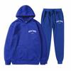 Men Women Streetwear Fleece Hoodie Set Fashion Pullover Long Two-Piece