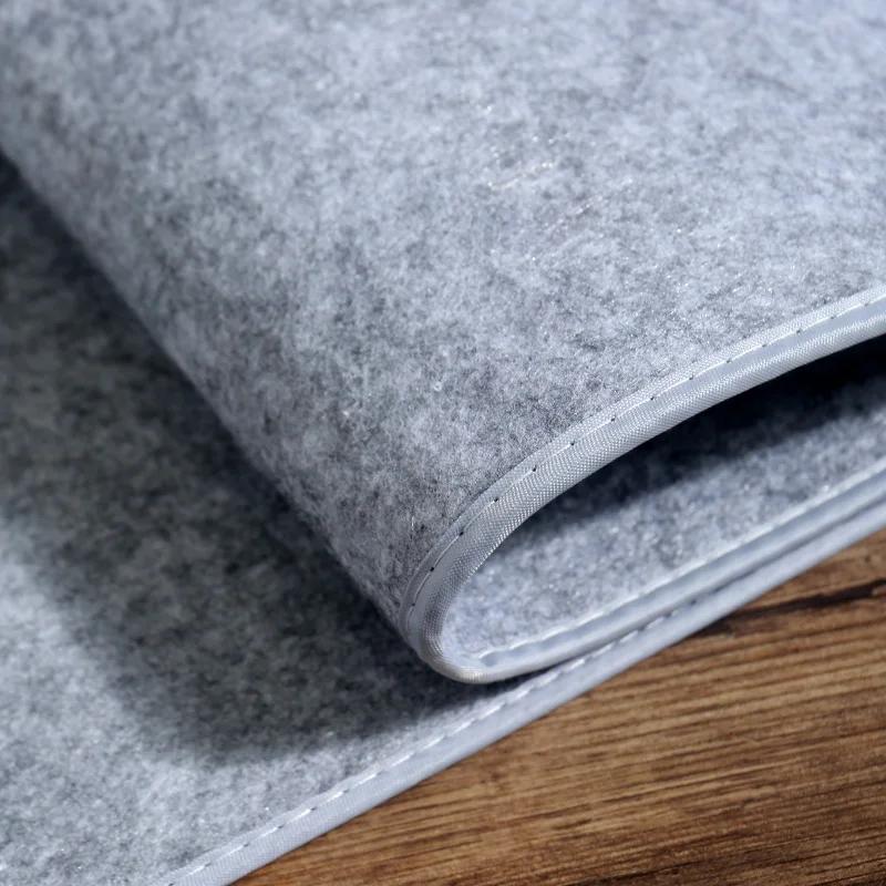 1pc Calligraphy Felt Mat, Thick Desk Pad for Chinese/Japanese Painting & Sumi Ink Writing on Xuan Paper, Gray Protector,feutrine