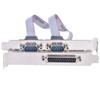 PCIE to 2 DB9 RS232 Serial Ports   1 DB25 Parallel LPT Port Adapter Card for Desktops