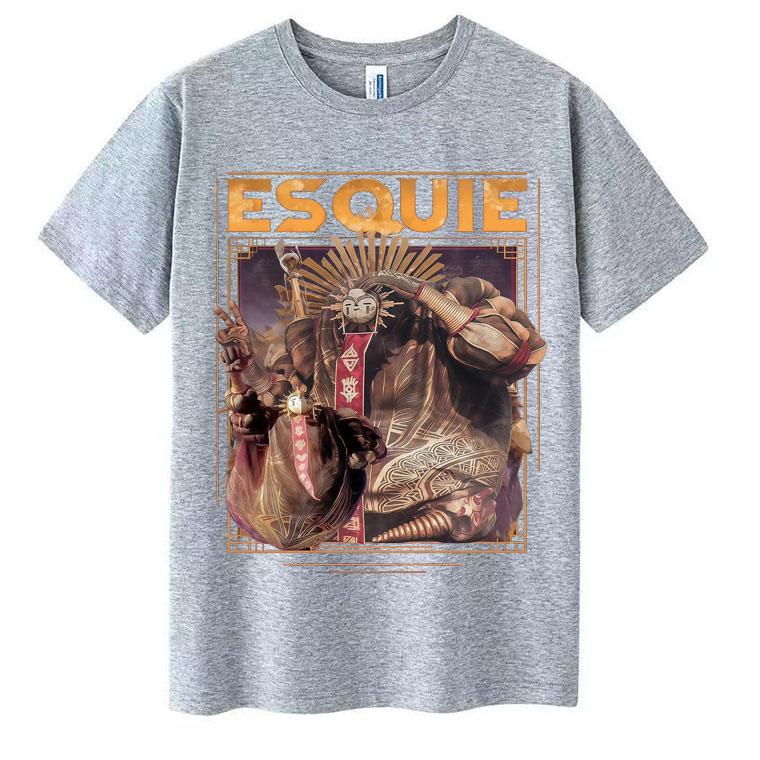 Esquiu Clair Obscur Expedition 33 Aesthetic Tee Shirt Novelty Cotton Oversized T Shirts Harajuku High Quality TShirts Teenagers