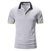 Men's Casual Color Printed Loose Short Sleeve T-Shirt Po Lo Shirt