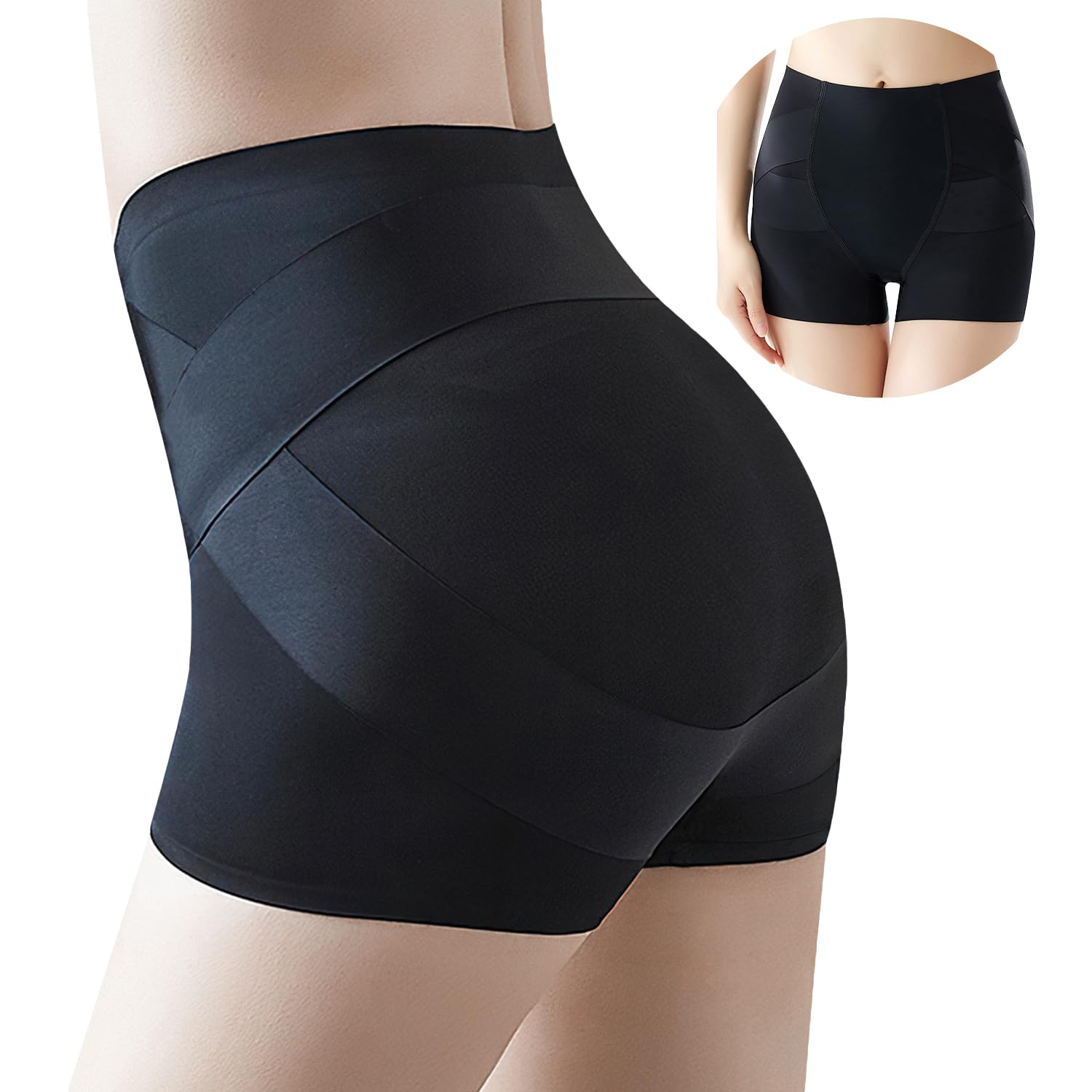 

Топхана Пояс для таза Трусики Бедра Таз Красивая линия тела всего с одним послеродовым корректирующим бельем Корректирующее белье Компрессия Подтяжка ягодиц [Мгновенная подтяжка, чёрный