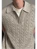 Herren Maillard-Farbe Zweiteiliger Strickpullover - High-End Herbst/Winter Revers-Pullover