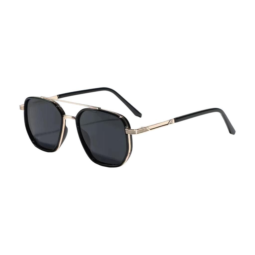 Heren Semi-metalen Oversized Vierkante Zonnebril TR90 Gepolariseerd Mode Retro Bril