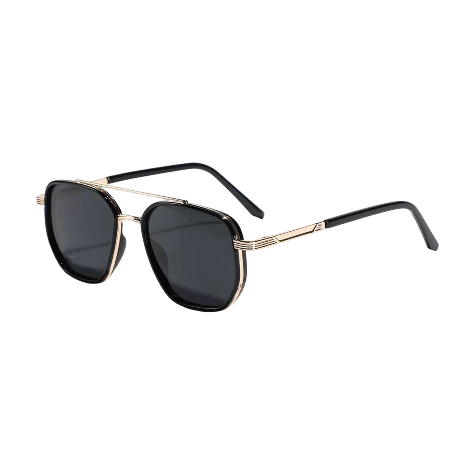 Men s Semi-metal Oversized Square Sunglasses TR90 Polarized Fashion Retro Shades One Size