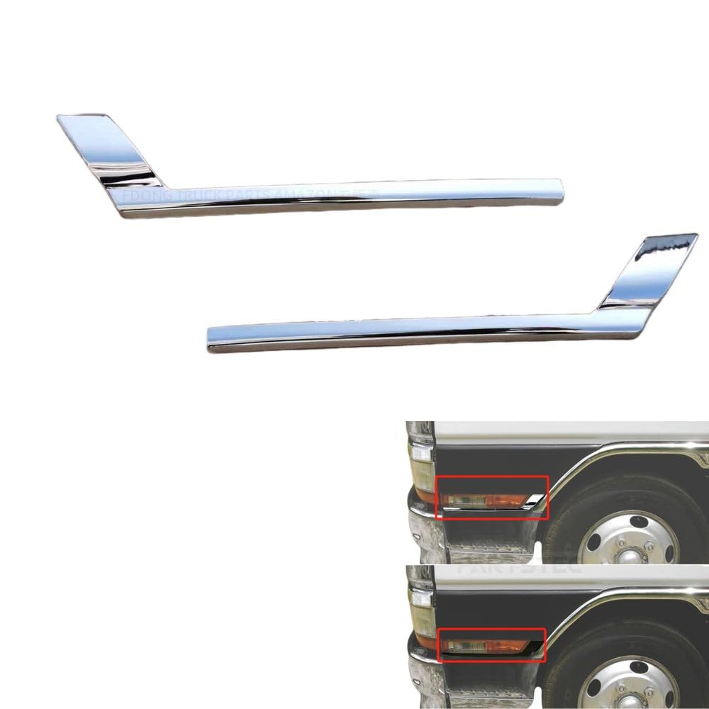 Mitsubishi Fuso New Canter Chrome Turn Signal Garnish Set and for Standard and Wide Models (H5.11-H2002.6) (Left Right) [Used]