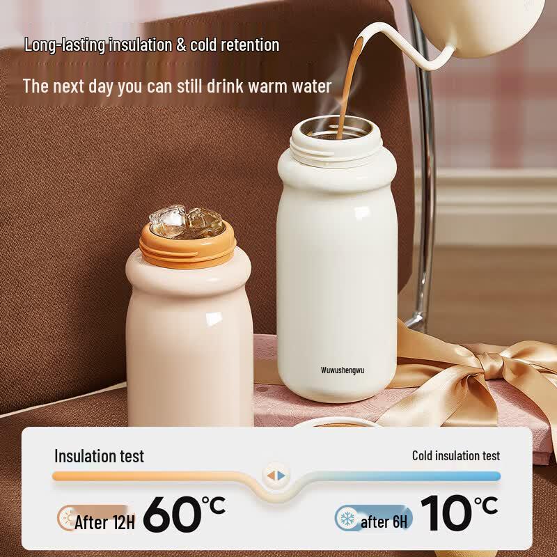RELEA 316L Stainless Steel Dual-Drink Thermal Bottle, 620ml