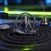 3D Printed Alien Figurine, Zen Meditation Alien Desktop Ornament, Collectible Sculptures for Sci-fi Fans