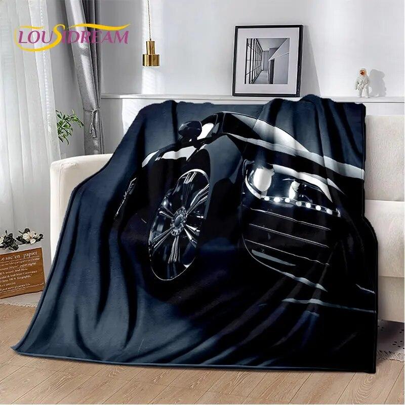 Sports Car Concept Car Soft Plush Blanket,Flannel Blanket Throw Blanket for Living Room Bedroom Bed Sofa Picnic Cover Bettdecke