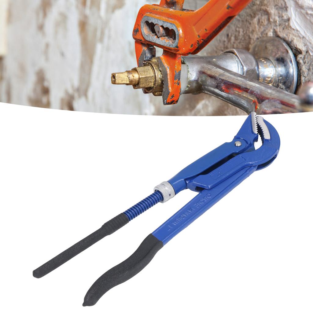Pipe Wrench     45 Degrees  Bent Nose Pliers High Carbon Steel for Bathroom Plumbing Clamp