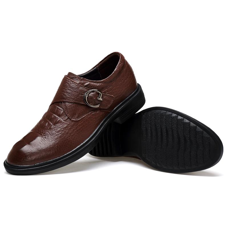 Pásek Monk Nazouvák na obchodní pánské boty z pravé kůže Ručně vyráběné společenské mokasíny Pánské boty pro volný čas pro muže s přezkou Velká velikost 49