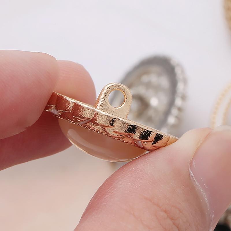 10Pcs 18/20/25Mm Flower Pearl Rhinestones Plastic Shank Buttons For Women Garment Jacket Sweater Handmade Sewing Accessories