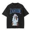 Zahide Washed Tshirt Men  Vintage Cotton T Shirts Summer Crewneck Fashion Tees Printed Plus Size Tops