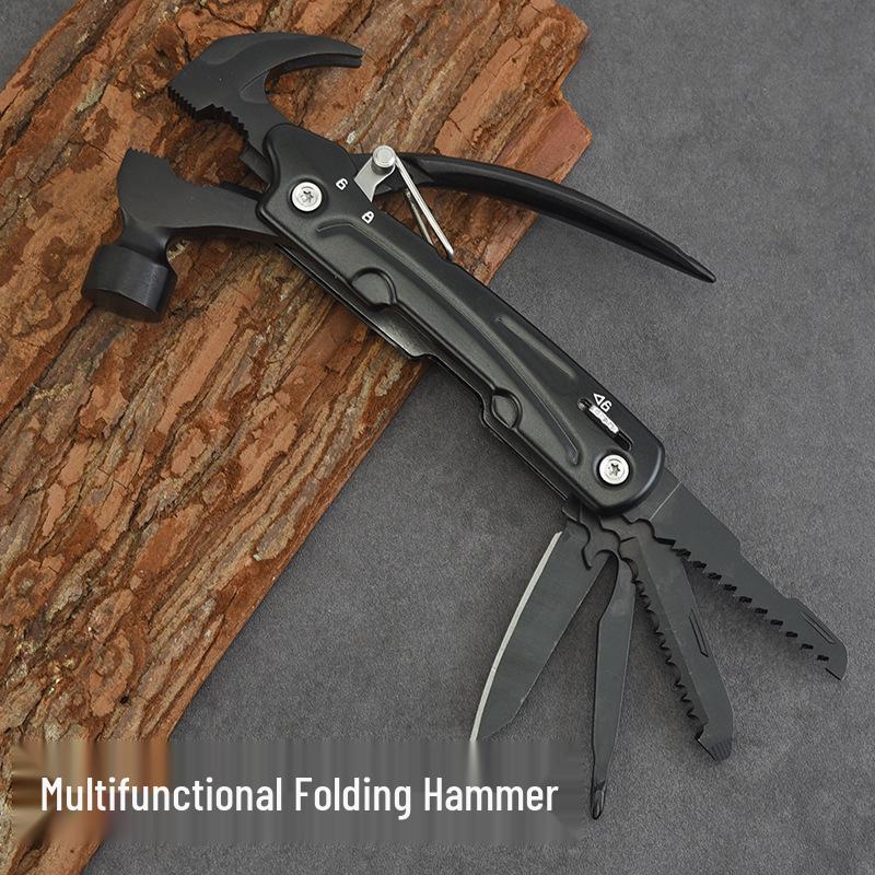 Multifunktionale Outdoor-Zange aus Edelstahl mit Glasbrecher & Überlebenshammerkopf