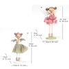 Cute Long Leg Girl Figurine Sculpture Resins Craft Standing Girl Statue Book Shelves Table Ornament Home Desktops Decors