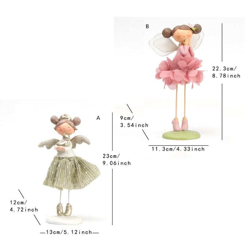 Cute Long Leg Girl Figurine Sculpture Resins Craft Standing Girl Statue Book Shelves Table Ornament Home Desktops Decors