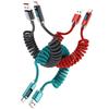 Spring 120W Fast Charging USB Cable for Apple, Huawei, Honor, Type-C Devices.
