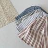 Striped Pattern Baby Bucket Hat Cotton Infant Panama Bonnet Panama Sunshade Basin Cap  Kids Wear