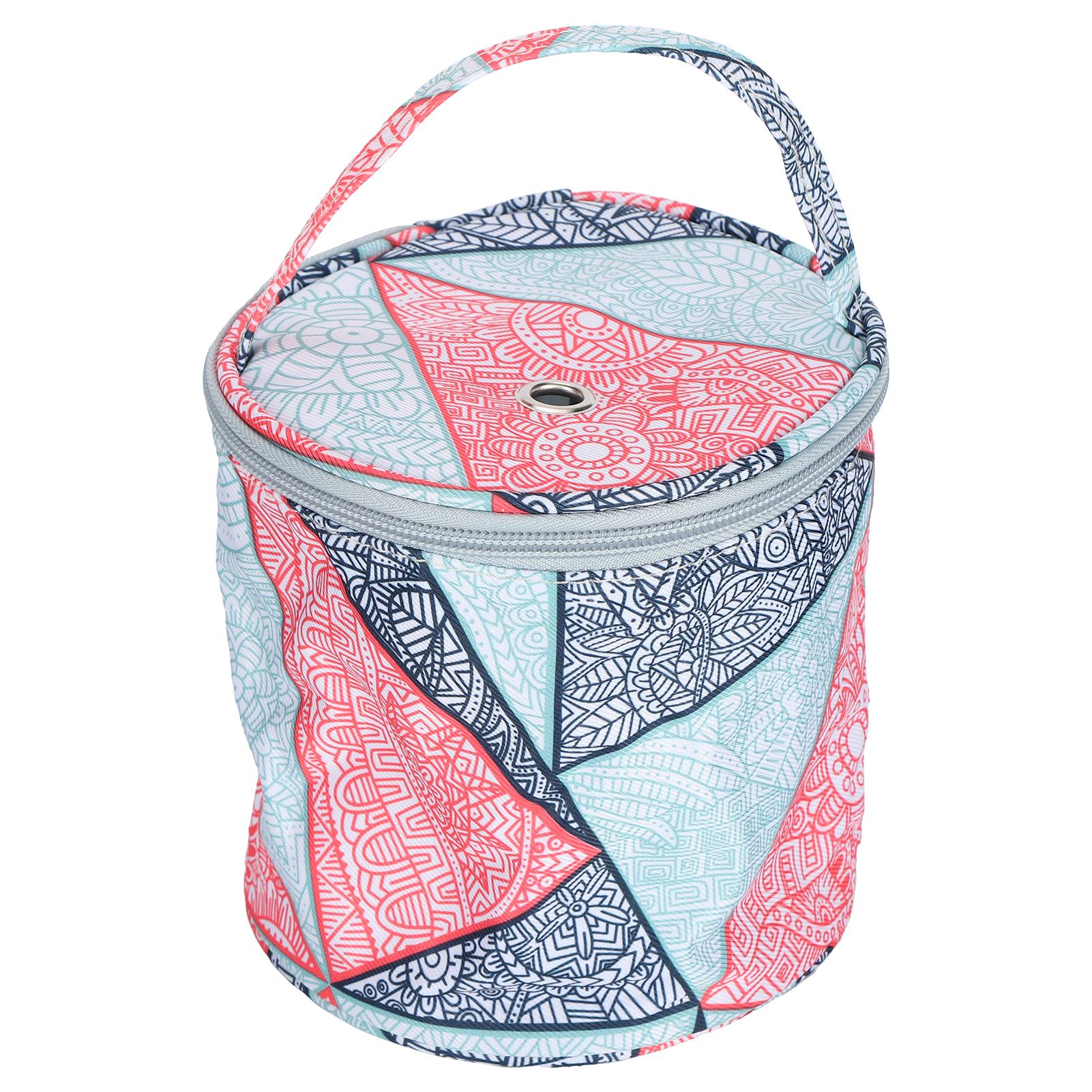 Yarn Bag Empty Knitting Storage Tote Bag Organizer for Carrying Crochet AccessoriesBlue