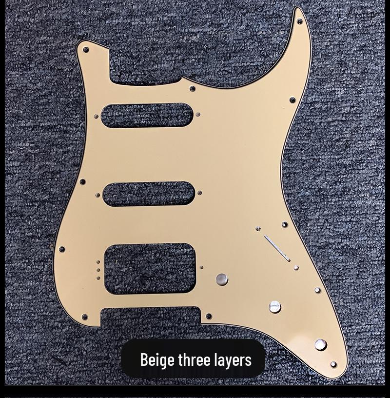 ST Elektrický kytarový pickguard SSH Panel z hliníkové fólie s duálními velkými kulatými otvory pro snímače