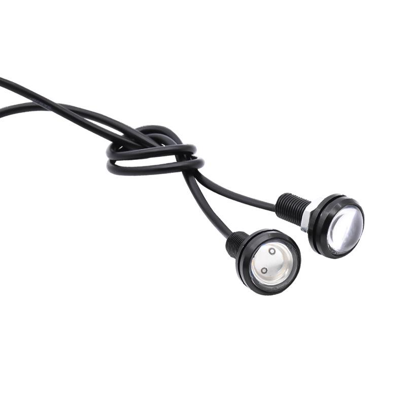 12V LED Eagle Eye Motorcycle License Plate Light - Waterproof, High Brightness, Daytime Running, Brake Light