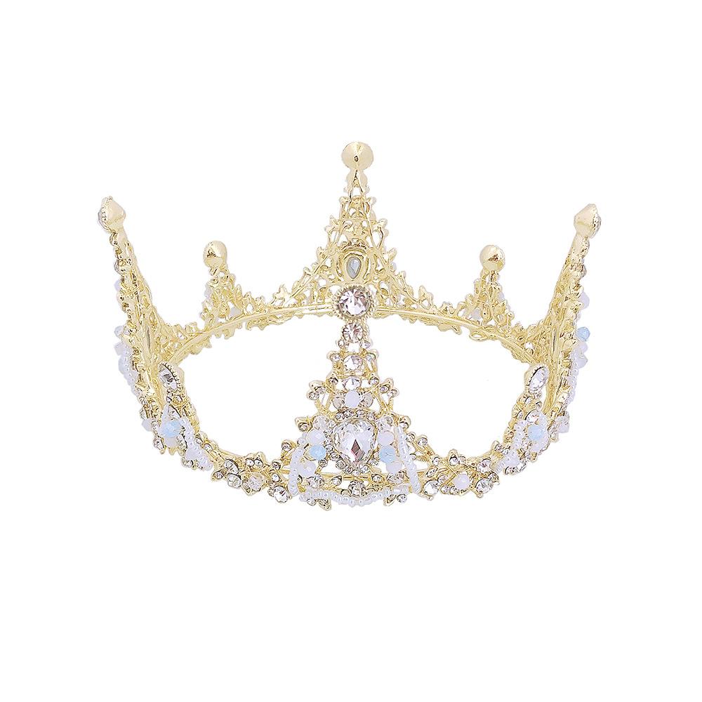

Crown Tiara Children s Princess Birthday Hair Accessories Headband Children s Cute Round Crown Catwalk Korean Version for Women