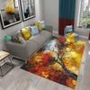 Tree Oil Painting Pattern Carpet Door Mats Doormats Kitchen Bathroom Non-Slip Carpet Living Room Bedroom Decor Floor Mat Rugs