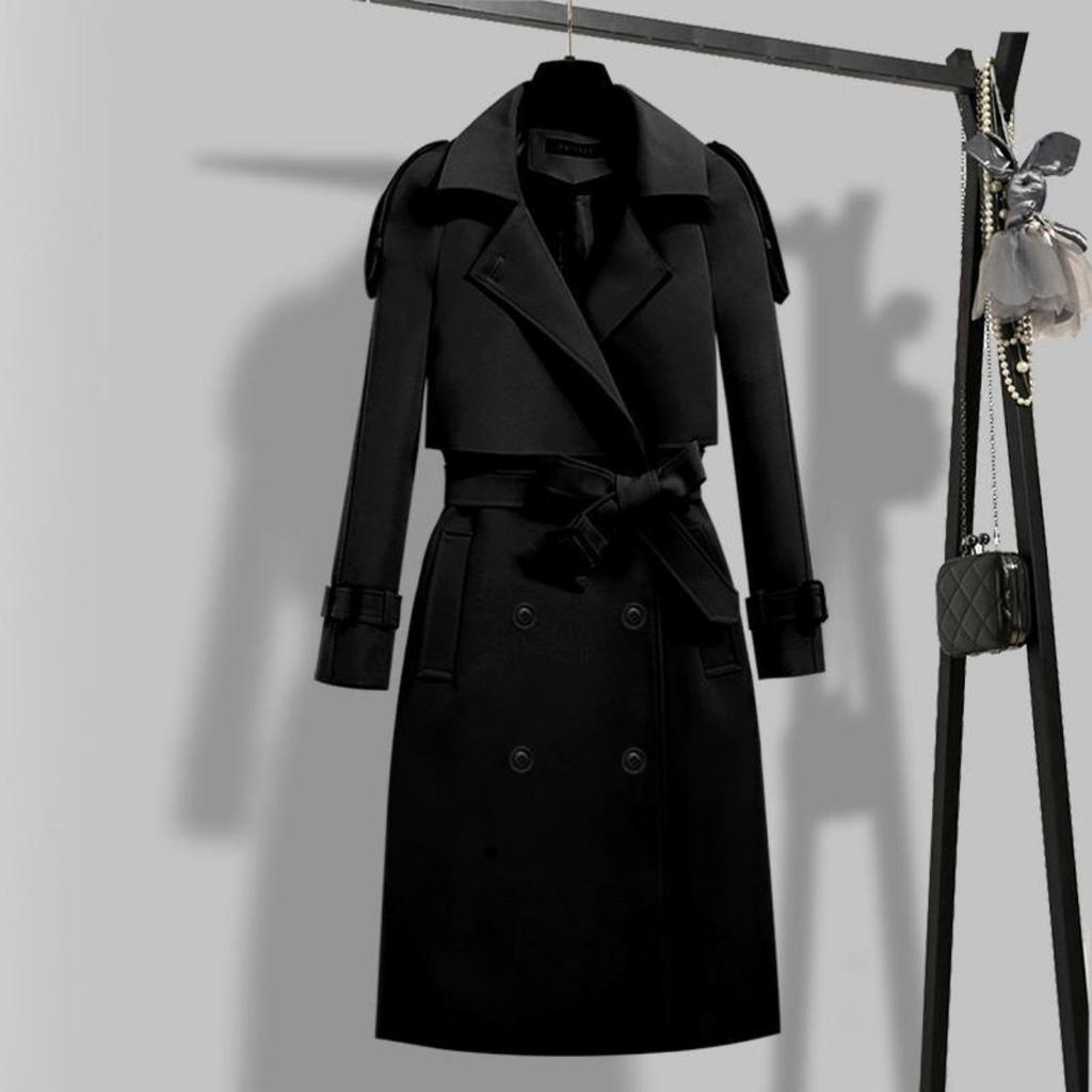Trench Coat Women's Medium and Long 2026 Autumn Clothing New Korean Version Slim-fitting Waist and Thin Atmosphere Women's Spring and Autumn Coat