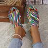 2025 summer new women's casual sandals flat slippers independent station large size women's shoes