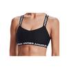 Under Armour Letter Print Breathable Sports Bra Women Underwear Black 1365231-001