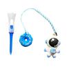 Plastic Anti Lost Golf Tee Hanger Cartoon Astronaut Golf Tee Ring with Strap for Men Women Loss Prevention Tee Holder for Golf Enthusiasts