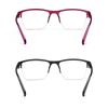 Half Frame Reading Glasses Presbyopic Eyewear Male Female Far Sight Glasses Ultra Light Black With Strength +75 To +400